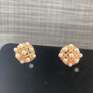 K18 Gold Super Shiny Akoya Pearl Diamand Stud Clip